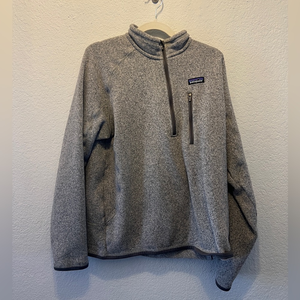 Patagonia Vintage Fall 2014 1/4 Quarter Zip Sweater Soft Polyester Fleece Lined
